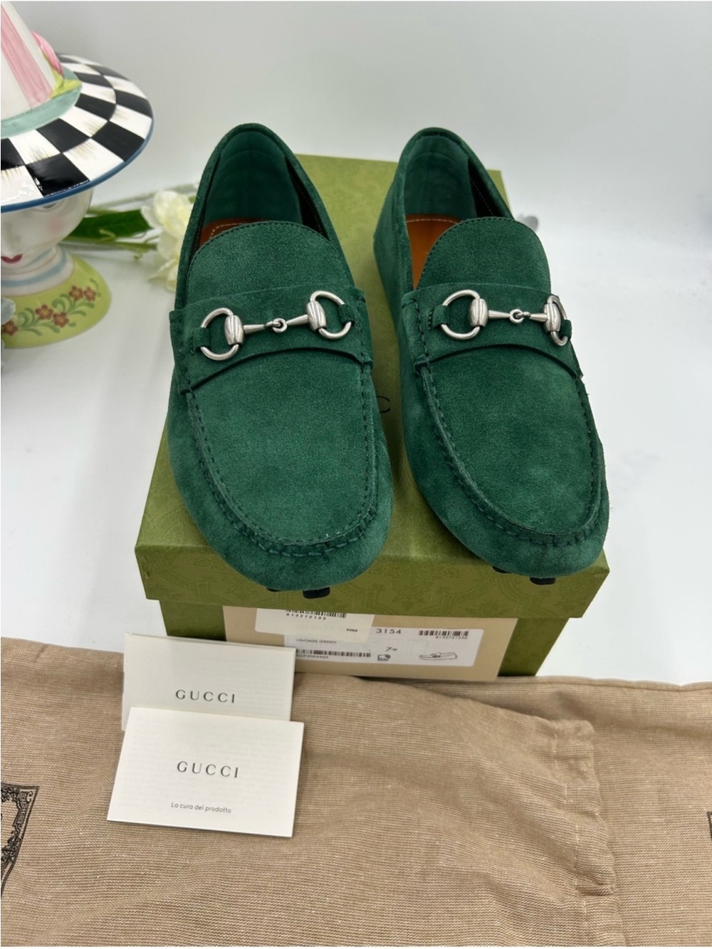 SOLD !!!! Men’s Gucci suede horse bit driver loafers size 7.5 it’s a US - Picture 3 of 8